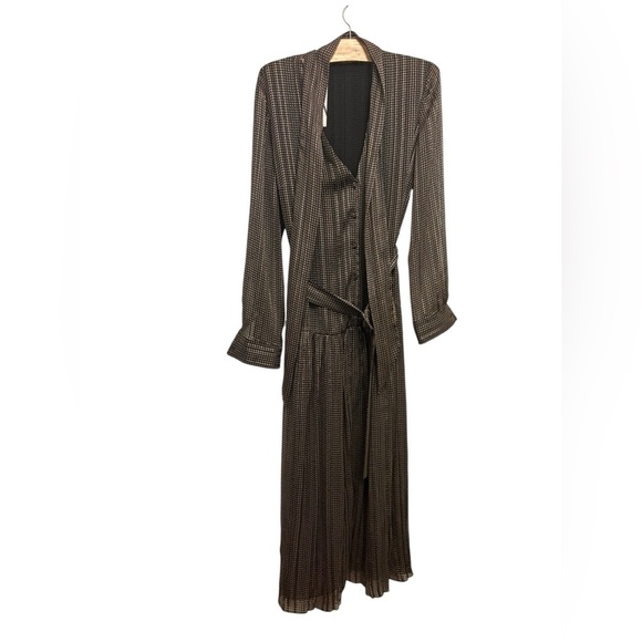 Zara Brown Long Sleeve Maxi Dress - Picture 3 of 7